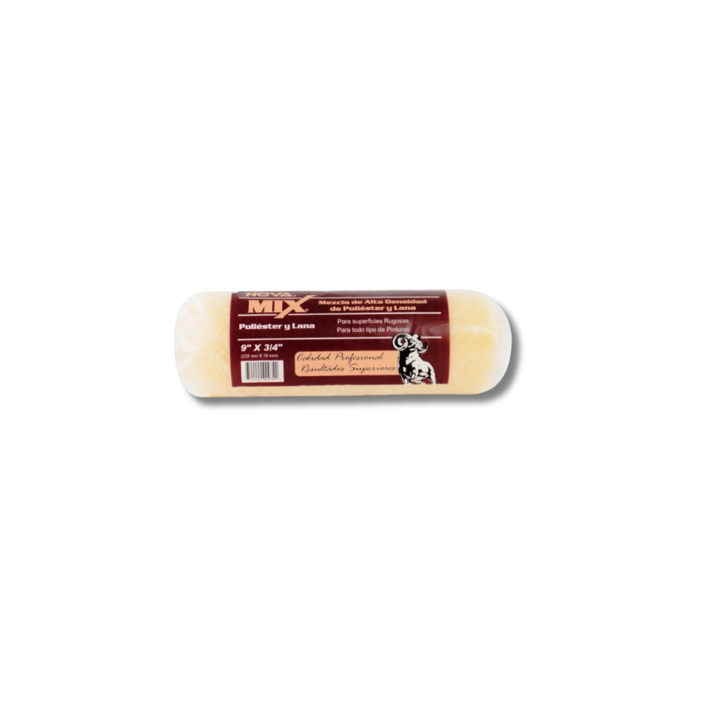 MOTA PARA RODILLO NOVA MIX POLYESTER Y LANA PROFESIONAL 9 PULGADAS X 3/4 PULGADAS RC-90934