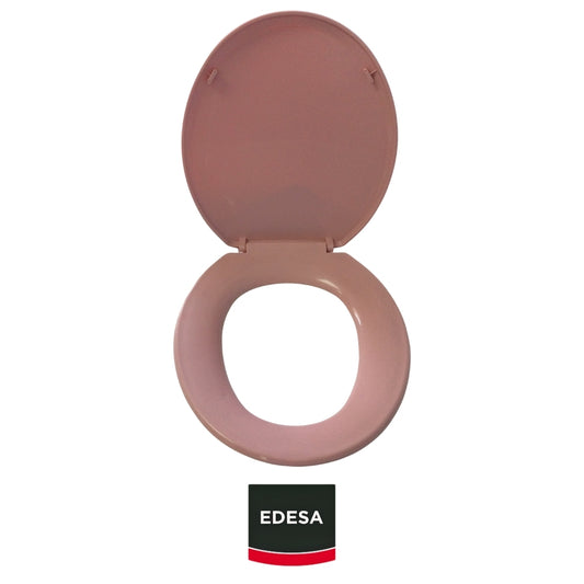 ASIENTO  ROSADO REDONDO  PARA INODORO EDESA