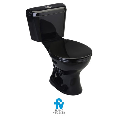 INODORO FV DOS PIEZAS MILÁN ESTÁNDAR SIMPLE DESCARGA BOTÓN NEGRO E116-S-NE