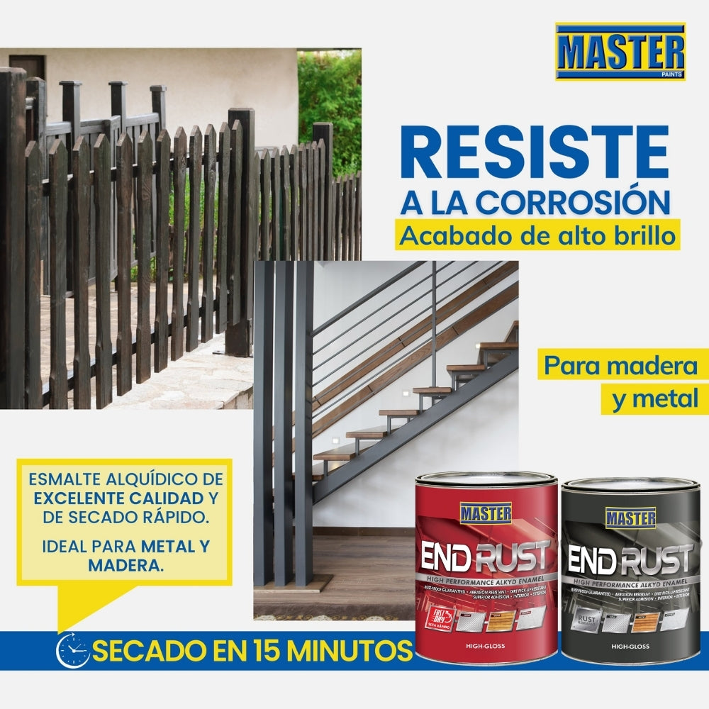 ESMALTE DE ACEITE ANTICORROSIVO BASE END RUST PTB CUARTO VV2730P MASTER