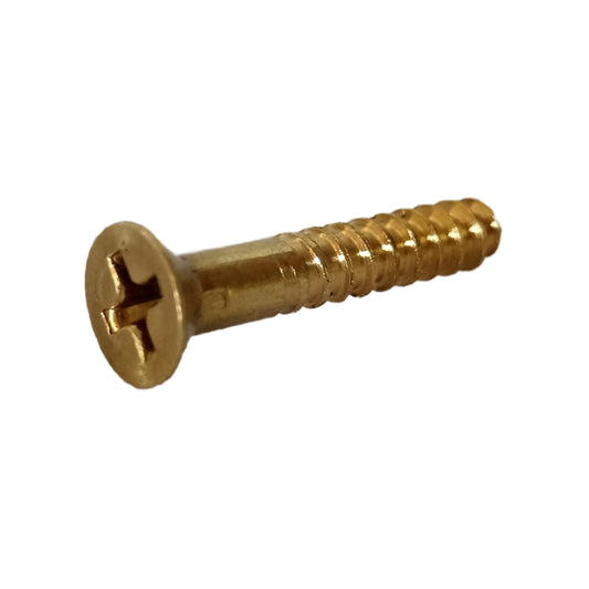 TORNILLO PARA MADERA CAB PLANA PHILLIPS LATON #8 x 1 PULGADAS