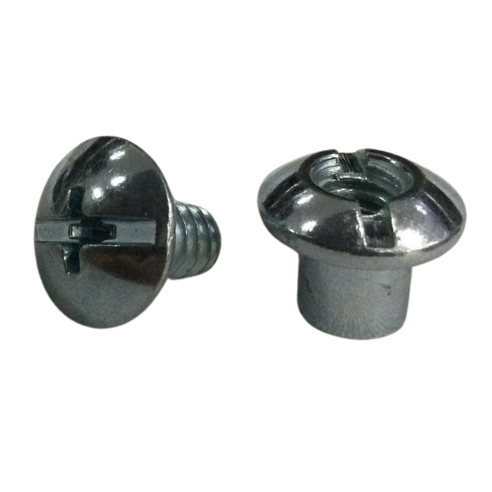 TORNILLO DE UNION Y CASQUILLO ACERO 1/4 PULGADAS