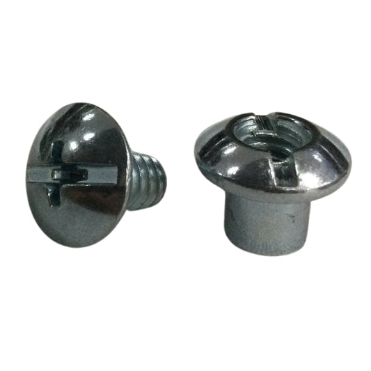 TORNILLO DE UNION Y CASQUILLO ACERO 1/4 PULGADAS