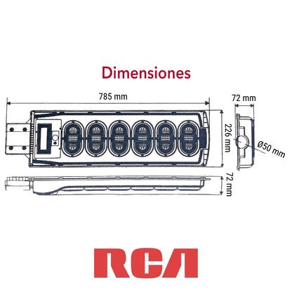 LAMPARA SOLAR DE CALLE IP65 300W 3300LM 6500K (RLSOLST300W)