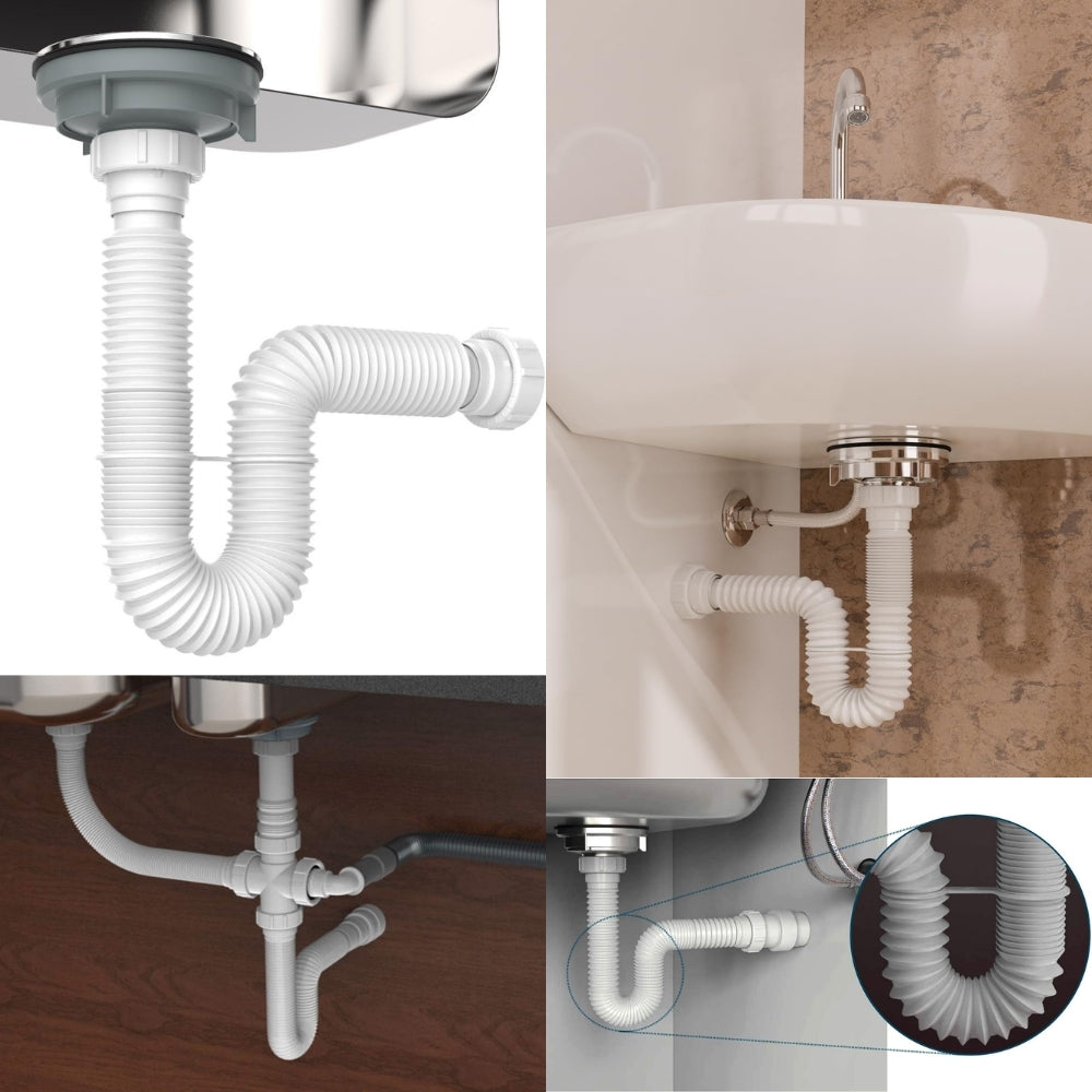 TRAMPA FLEXIBLE PARA LAVAMANO 1-1/4 PULGADAS GRIVEN A367-MP003