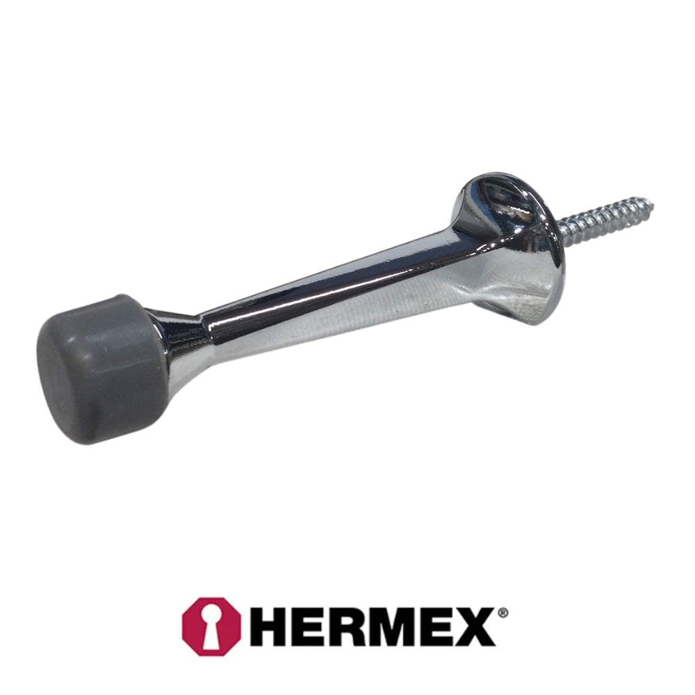 TOPE DE PUERTA TIPO  RECTO CROMADO HERMEX