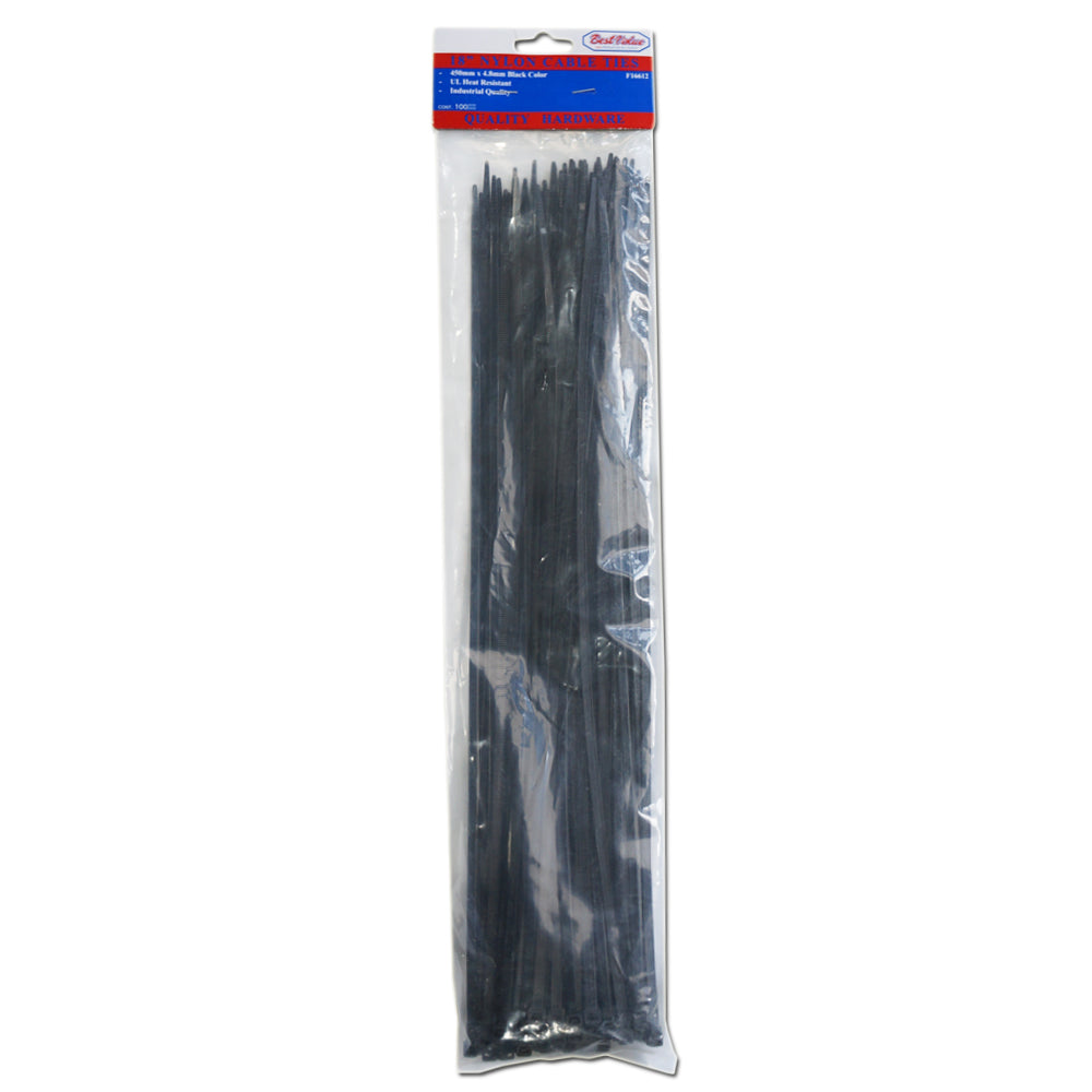ZUNCHO PLASTICO  NEGRO 14 PULGADAS X 4.8mm BEST VALUE