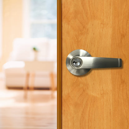 CERRADURA DE LEVER SEGOVIA LLAVE-BOTON SATIN NIQUEL TOLEDO