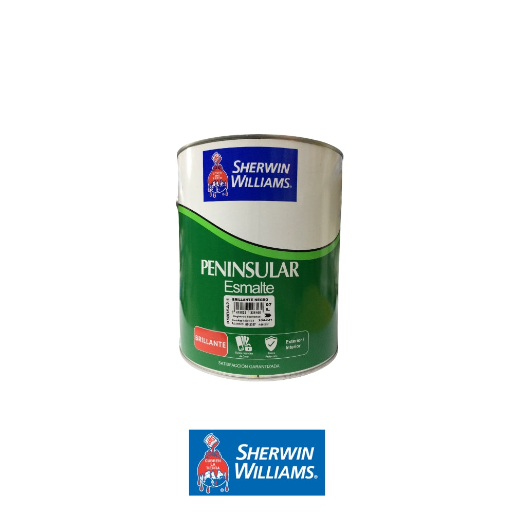 PINTURA ESMALTE BRILLANTE NEGRO GL K58BSA2-1 SHERWIN WILLIAMS