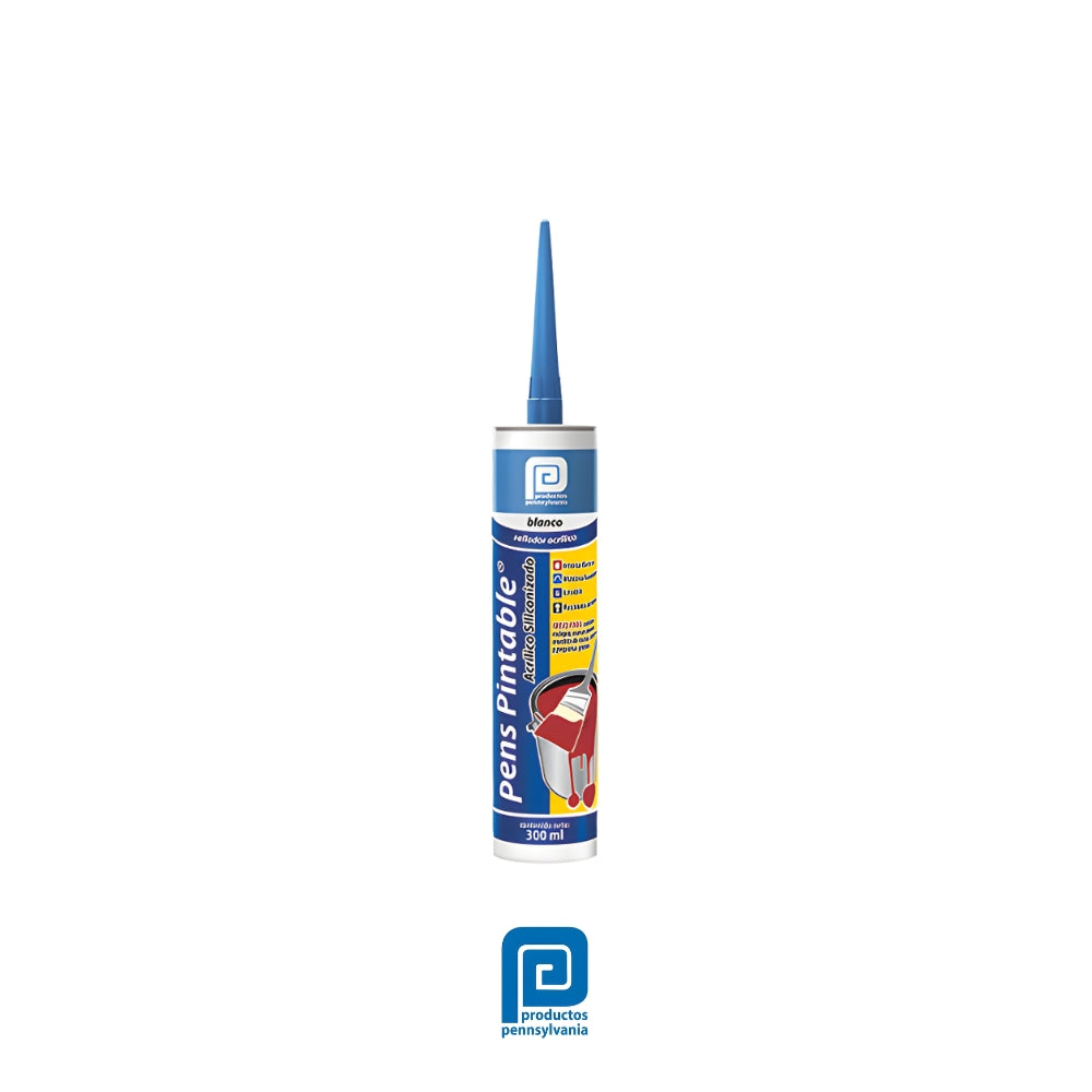 SILICONE ACRILICO BLANCO PINTABLE 300 ML PENSACR02