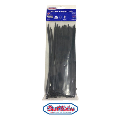 ZUNCHO PLASTICO NEGRO DE 8 PULGADAS X 3.6mm BEST VALUE