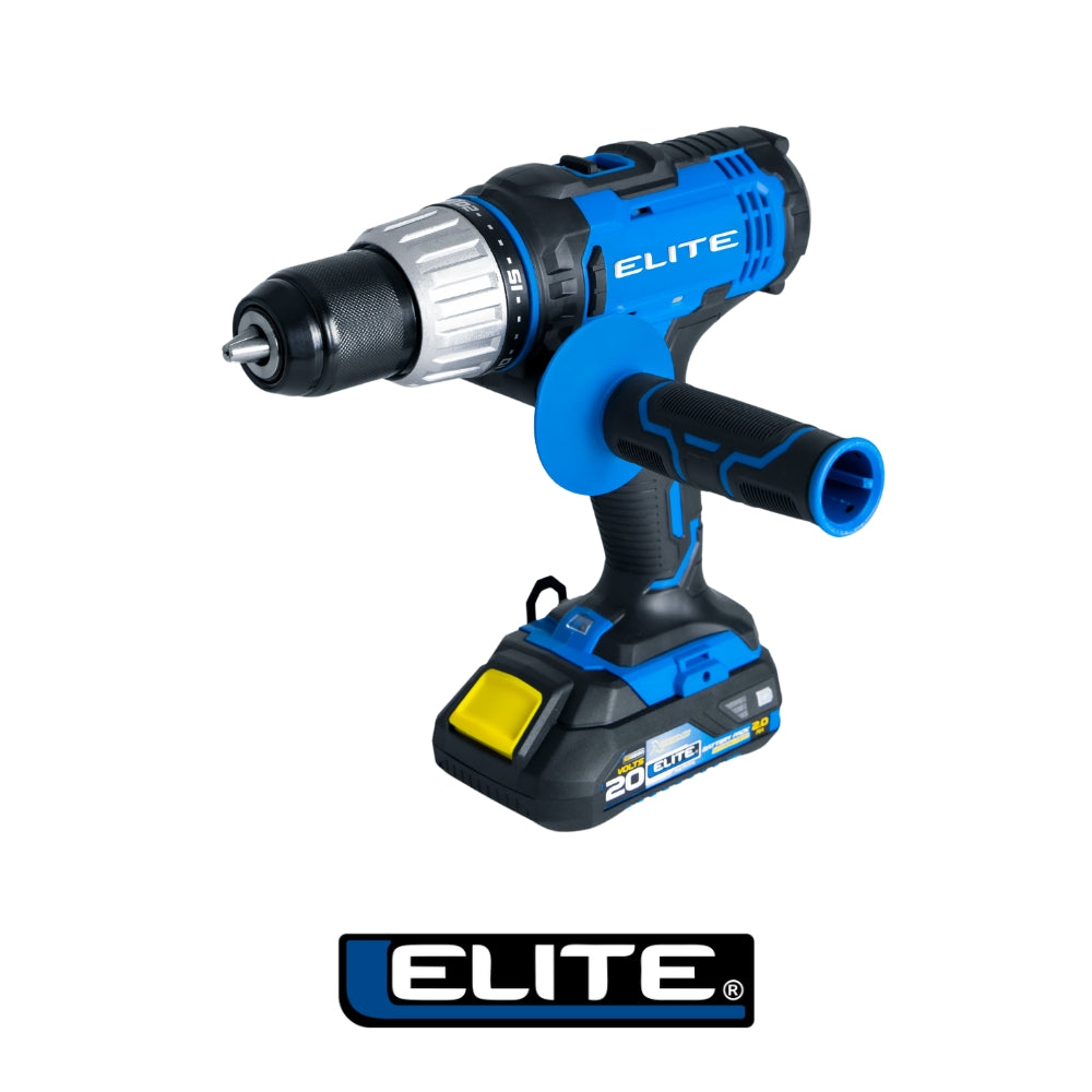 TALADRO PERCUTOR INALAMBRICO 1/2 20V 1 BATERIA 2AH ELITE