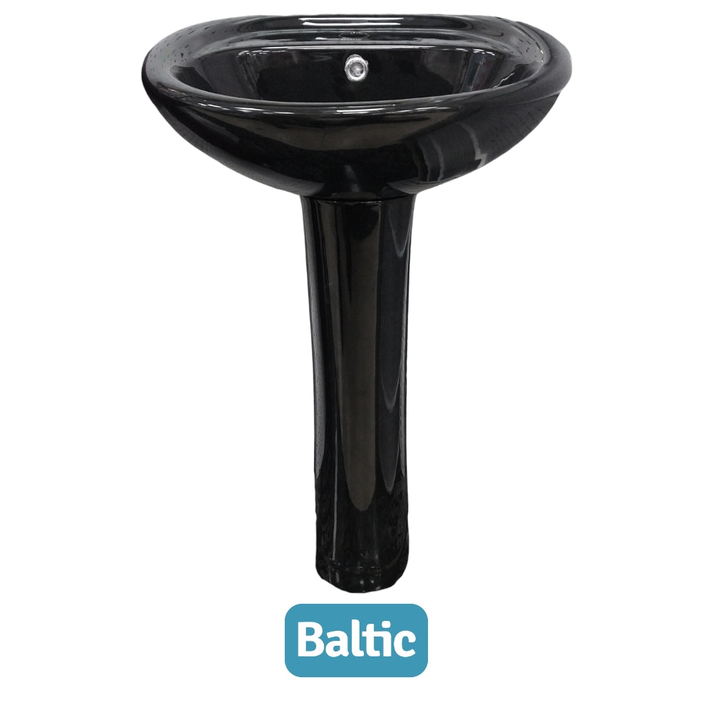 LAVAMANOS CON PEDESTAL COLOR NEGRO BALTIC SR-3008