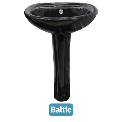 LAVAMANOS CON PEDESTAL COLOR NEGRO BALTIC SR-3008