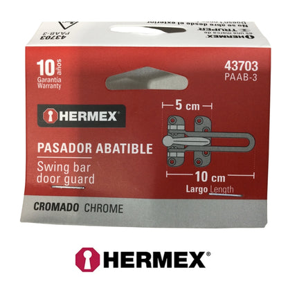 PICAPORTE ABATIBLE CROMADO HERMEX