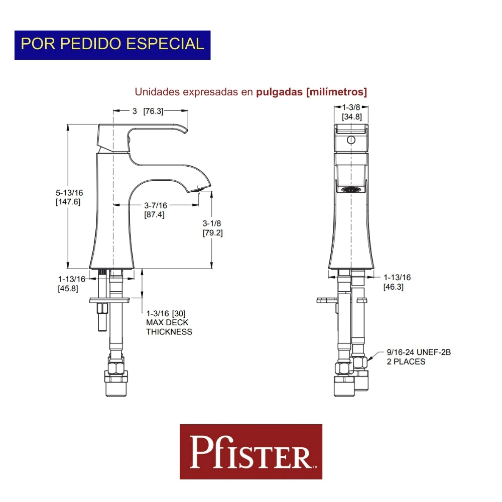 LLAVE DE LAVAMANOS  MM BAJA BACCI CROMO PF 042BALC