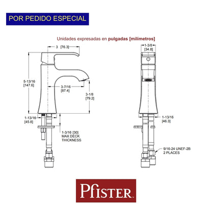 LLAVE DE LAVAMANOS  MM BAJA BACCI CROMO PF 042BALC