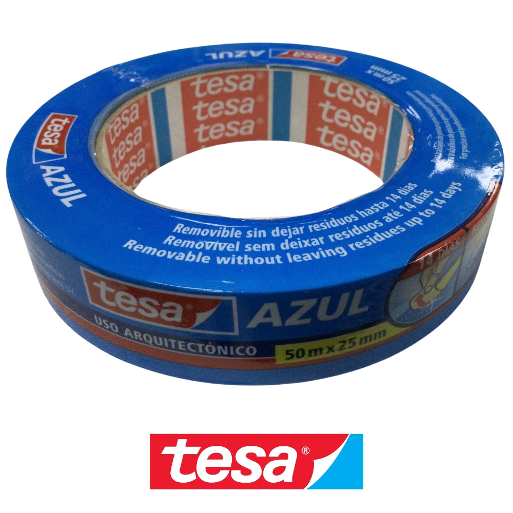 MASKING TAPE AZUL TESA DE 50M X 25MM TES 01500