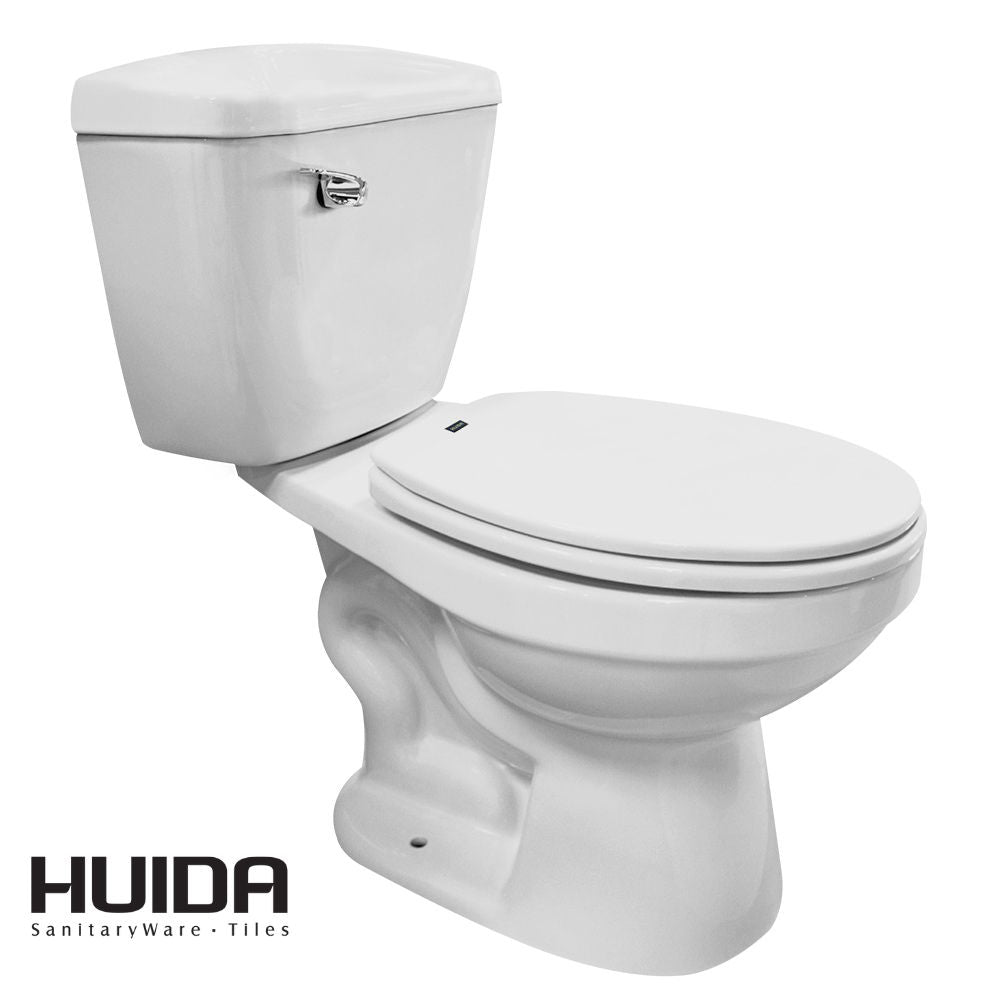 INODORO DOS PIEZAS SEMI-ELONGADO COLOR BLANCO HUIDA