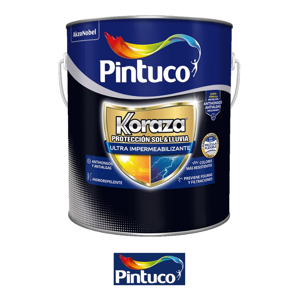 PINTURA IMPERMEABILIZANTE KORAZA ULTRA BLANCO 1 GL PINTUCO