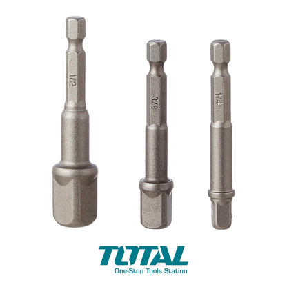 SET DE ADAPTADORES PARA SOCKETS 1/4", 3/8", 1/2" TOTAL TAC273651