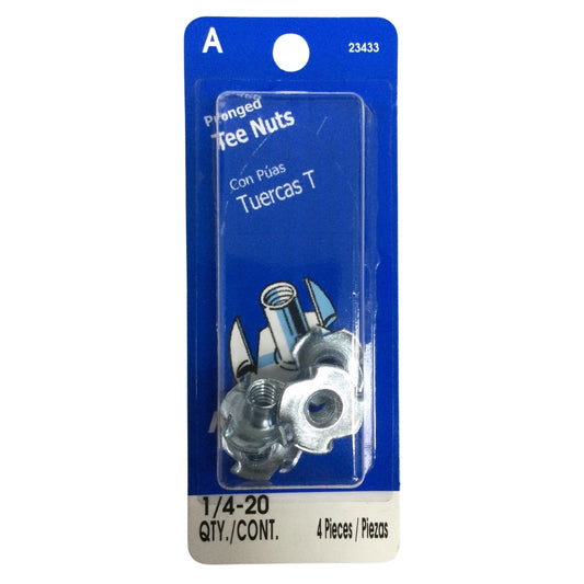 TUERCA TIPO TEE GALVANIZADA 1/4 PULGADAS-20 ROSCA ESTANDAR