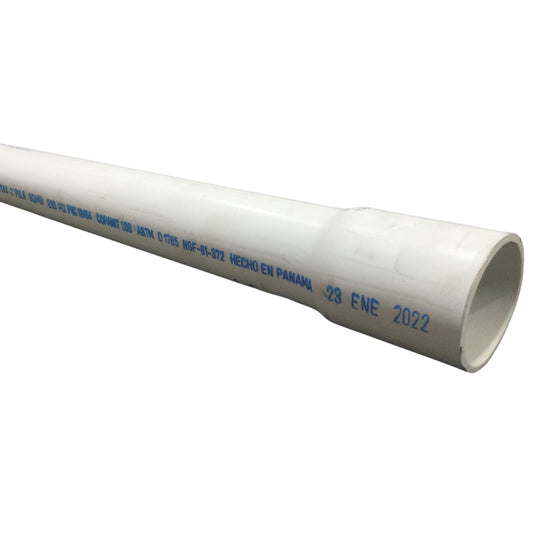 TUBO PVC SANITARIO 50MM-2 IN X 20' SCH 40 C/C