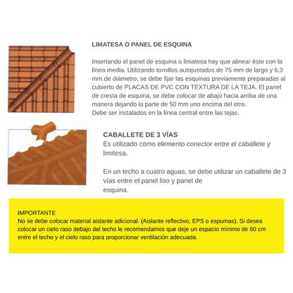 TECHO UPVC COLOR TERRA TK(1040 X 2409 X 3.0mm)