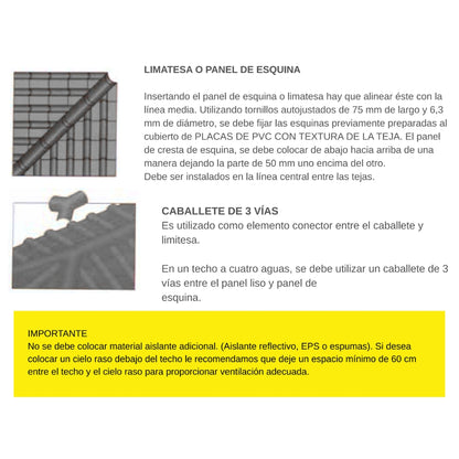 TECHO UPVC COLOR ANTRACIT TK(1040 X 2409 X 3.0mm)