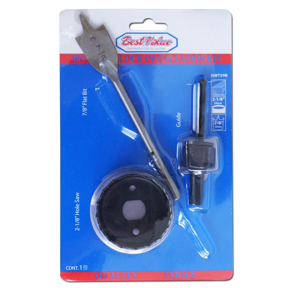 JUEGO DE BROCASIERRA PARA INSTALAR CERRADURAS 2-1/8 (53MM)