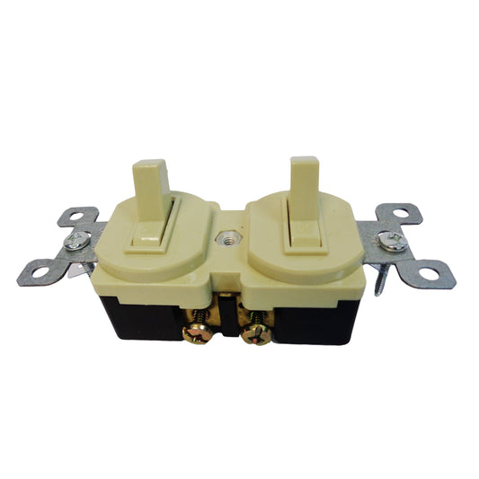 INTERRUPTOR DOBLE IVORY 15A/125V