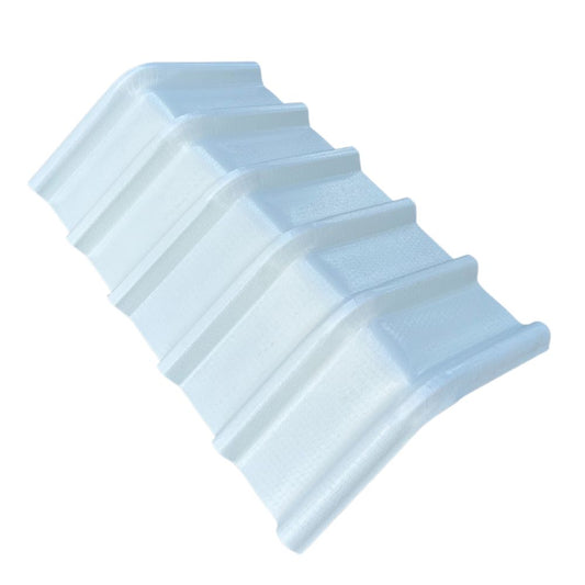 CABALLETE FIBERGLASS REFORZADO CON UPVC + RESINA COLOR BLANCO (600MM X 2.01MM)
