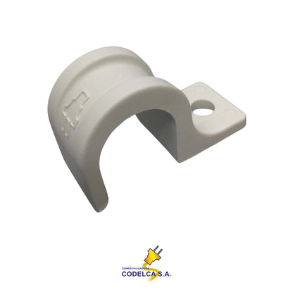 GRAPA DE PVC PARA TUBERIA 1/2 IN PAQUETE 10 UND