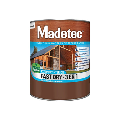 BARNIZ 3 EN 1 MADETEC FAST DRY CRISTOBAL QTO 9606 PINTUCO