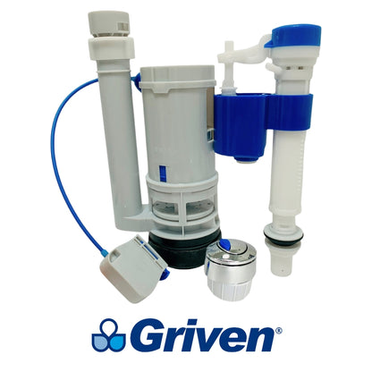 JUEGO DE ACCESORIOS PARA TANQUE DE INODORO CON DESCARGA DUAL GRIVEN GRV-DTSET