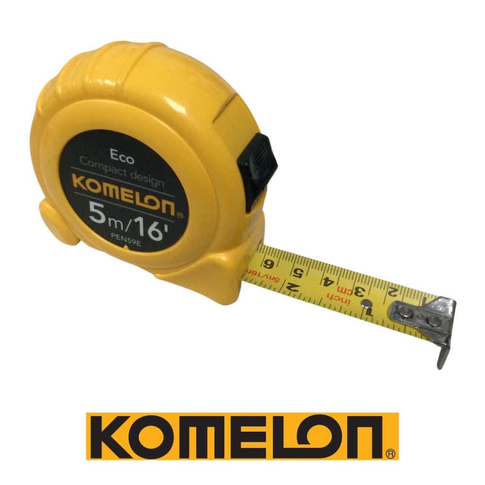 CINTA METRICA 5M ECO AMARILLA KOMELON