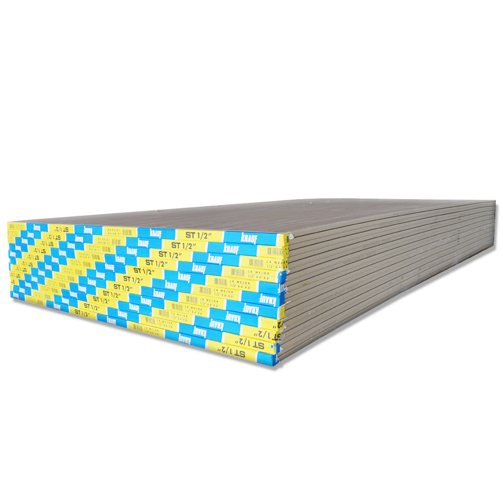 LAMINA DE GYPSUM ESTANDAR 4 PIES X 8 PIES X 1/2 PULGADA KNAUF