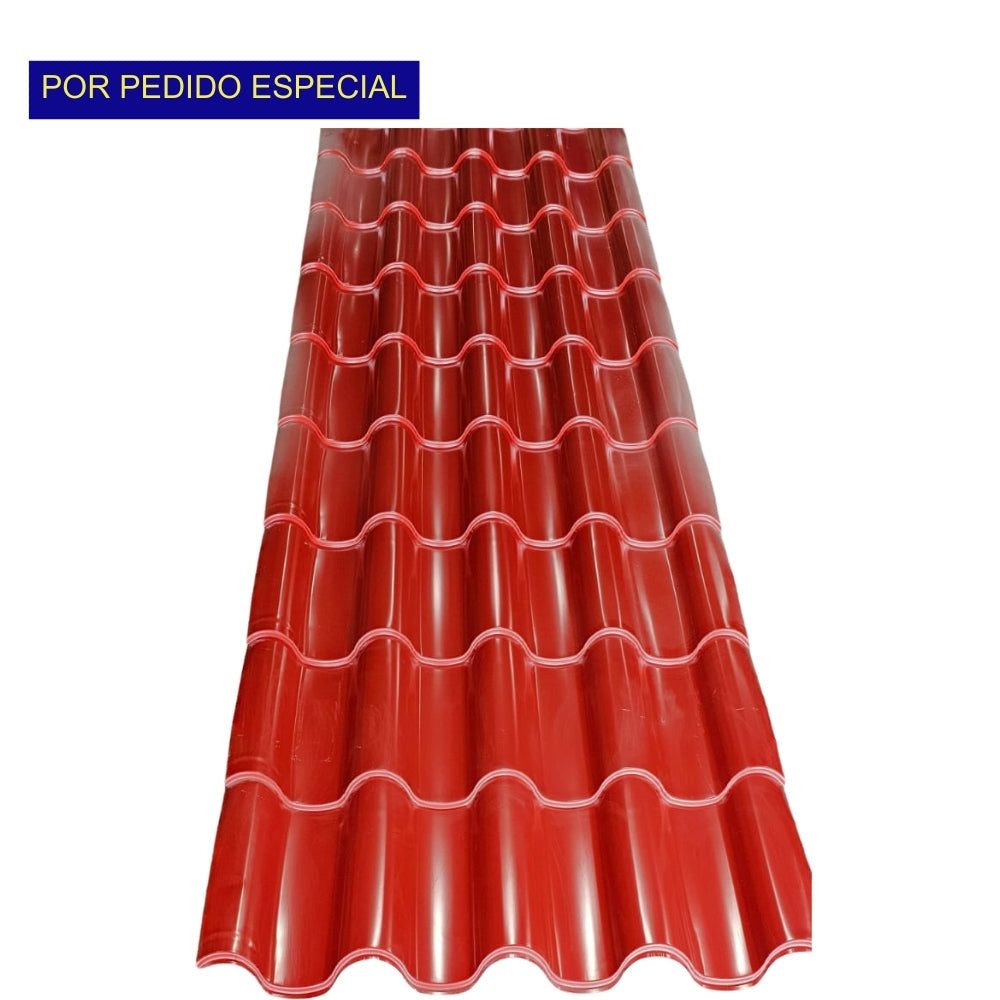 TEJA METALICA 10 GRADAS (12.50 PIES) ROJA TEJAGALA
