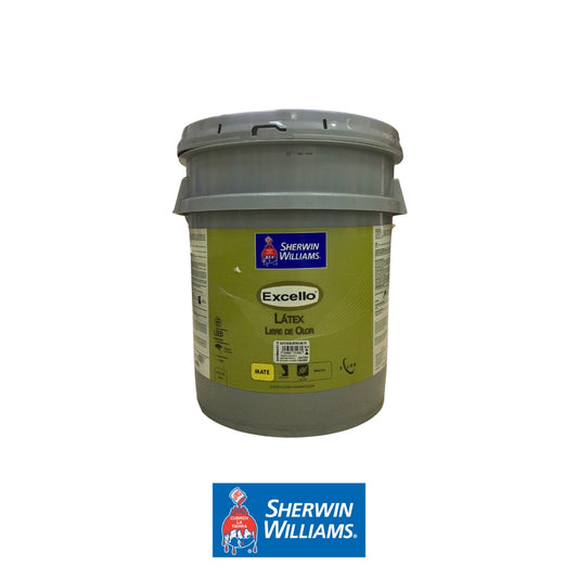 PINTURA LATEX LIBRE DE OLOR MATE BASE EXTRA WHITE EXCELLO 5GL A23WSA51-5 SHERWIN WILLIAMS