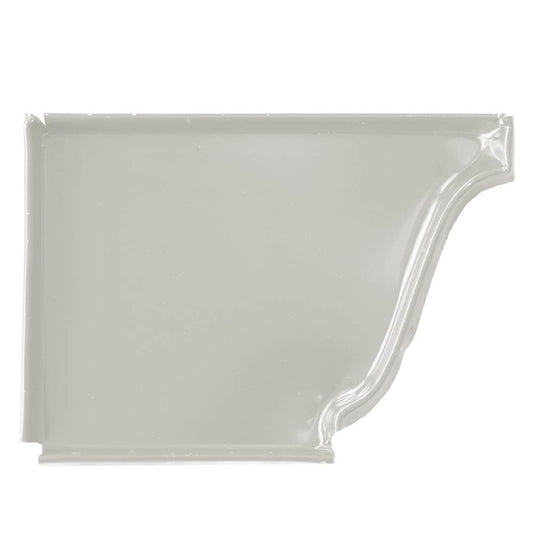 TAPA DERECHA PARA CANAL DE METAL 6 IN ACABADO BLANCO