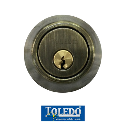 CERRADURA DEADBOLT LLAVE-LLAVE BRONCE ANTIGUO TOLEDO