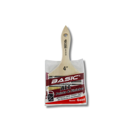 BROCHA NOVA BASIC B2 ALL PAINTS CERDA BLANCA 4 PULGADAS B2100-40W