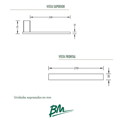 TOALLERO BARRA TOKIO SQUARE BM-T5004MP