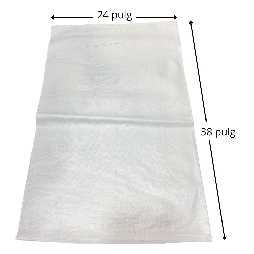 SACO PARA CALICHE SIN IMPRESION 24 X 38 PULGADAS