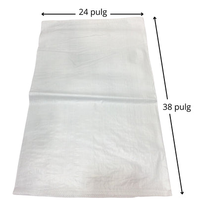SACO PARA CALICHE SIN IMPRESION 24 X 38 PULGADAS