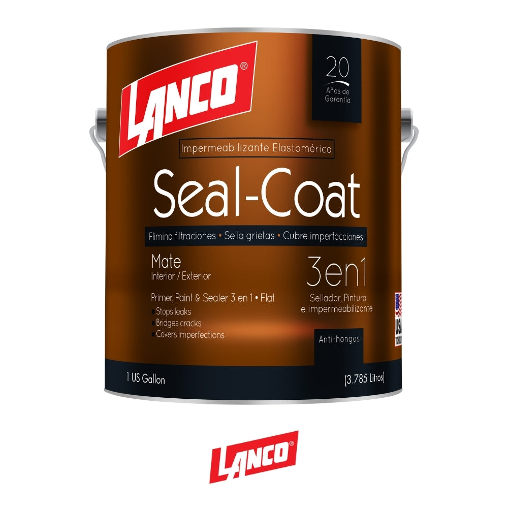 PINTURA IMPERMEABILIZANTE PARED EXTERIOR SEAL COAT BLANCO GL SC200-4 LANCO