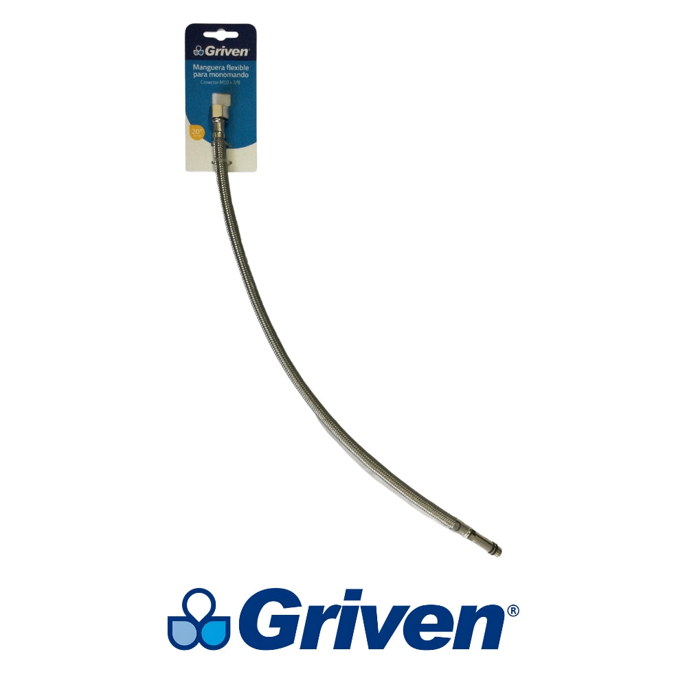 TUBO DE ABASTO PARA MONOMANDO M10X3/8 DE 20 PULGADAS A367-HSB50-3-8 GRIVEN