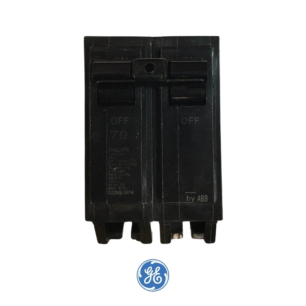 BREAKER 70A 2 POLOS THQL2170 120/240V 10KA GENERAL ELECTRIC / ABB