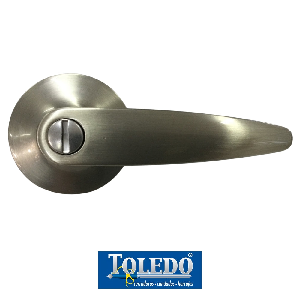 CERRADURA DE LEVER BARCELONA BOTON SATIN NIQUEL TOLEDO