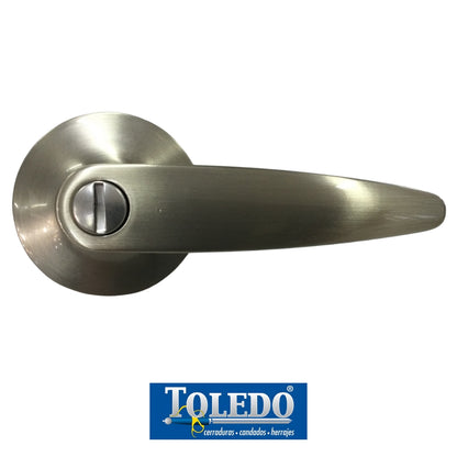 CERRADURA DE LEVER BARCELONA BOTON SATIN NIQUEL TOLEDO